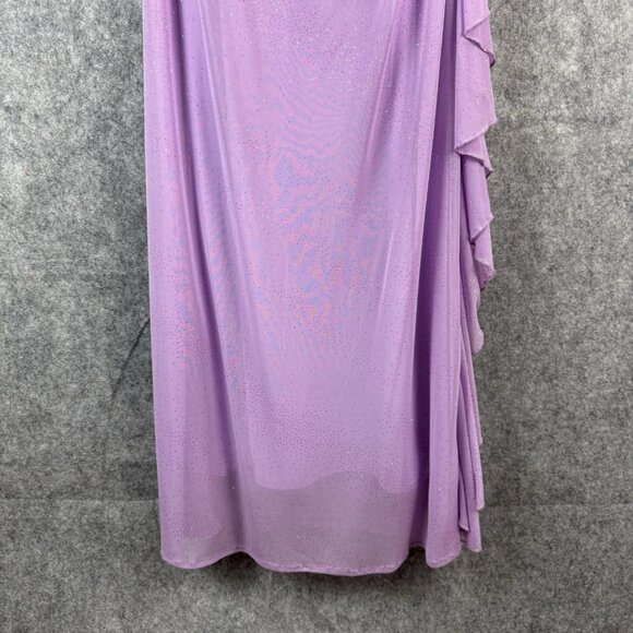 City Triangles Vtg Y2K Sparkle‎ Maxi Dress Hoco Prom Gown Sz M Purple Fairy - Picture 7 of 16